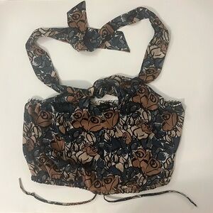 House of Harlow 1960 Revolve Women’s Strapless Bandeau Silk Halter Top